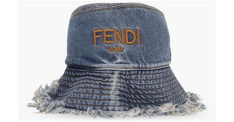 fendi logo bucket hat|fendi denim bucket hat.